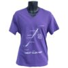 Great Glen Way T-shirt in purple with a v neckline